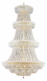 56 Light Foyer In Gold With Clear Crystal - Style: 7636256