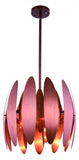 Lily Collection Pendant Lamp D:17In. H:14.5In. Lt:3 Brushed Copper Finish - Style: 7836674