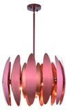 Lily Collection Pendant Lamp D:20In. H:14.5In. Lt:6 Brushed Copper Finish - Style: 7836676