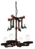 CWI Lighting 4 Light Modern Industrial Lighting Fixture Speckled copper - Style: 8027866